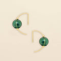 Refined Glass Hoop - Teal/Gold