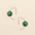 Refined Glass Hoop - Teal/Gold