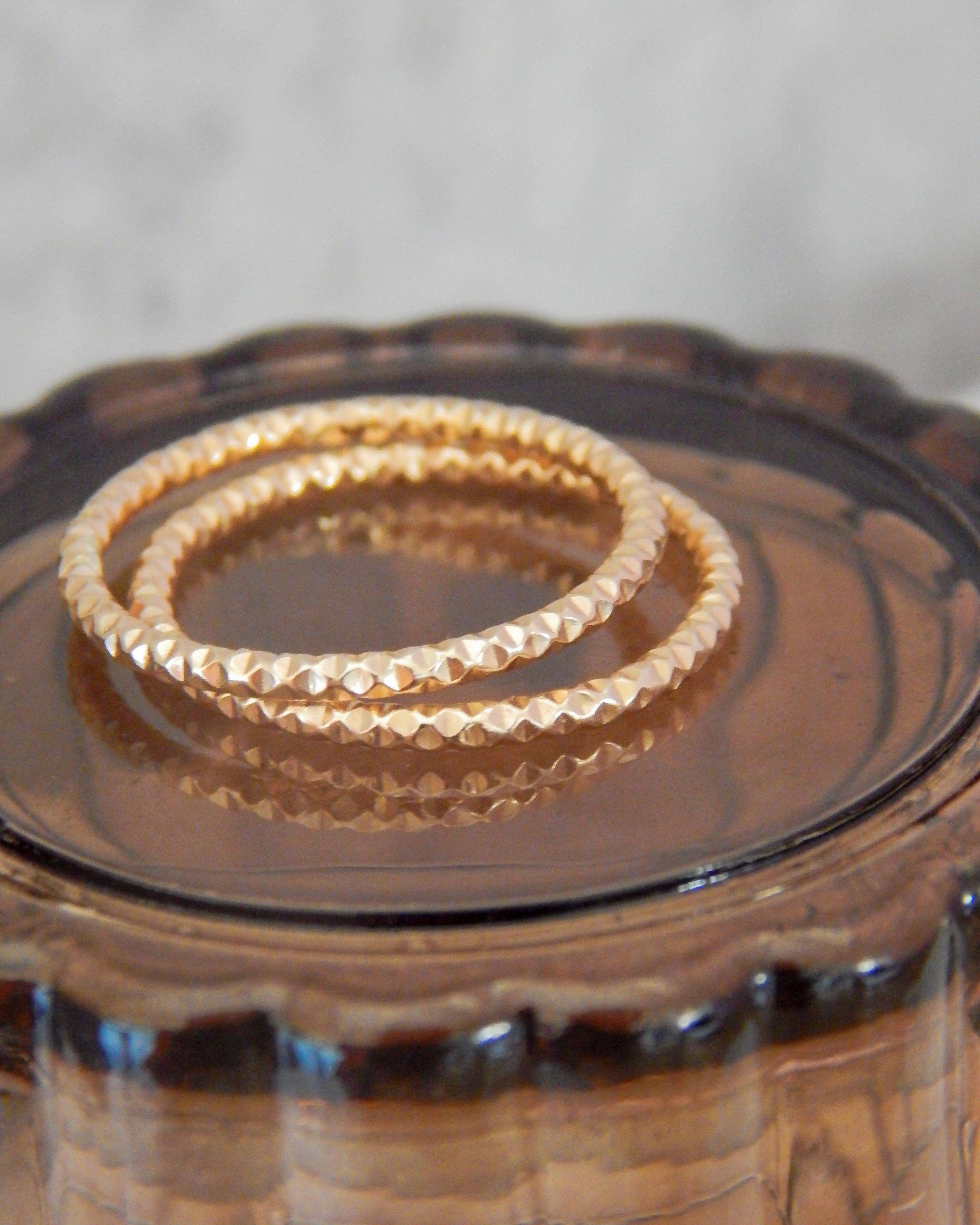 Sparkle Stacking Ring | 14k Gold Fill
