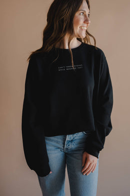 Can't Throw Stones Pullover - Black