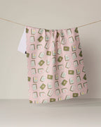 Flower Tiles Tea Towel
