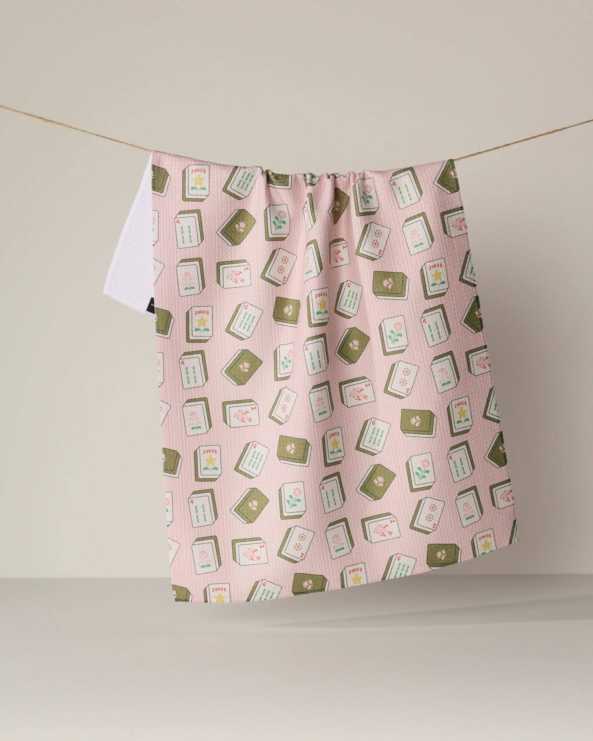 Flower Tiles Tea Towel