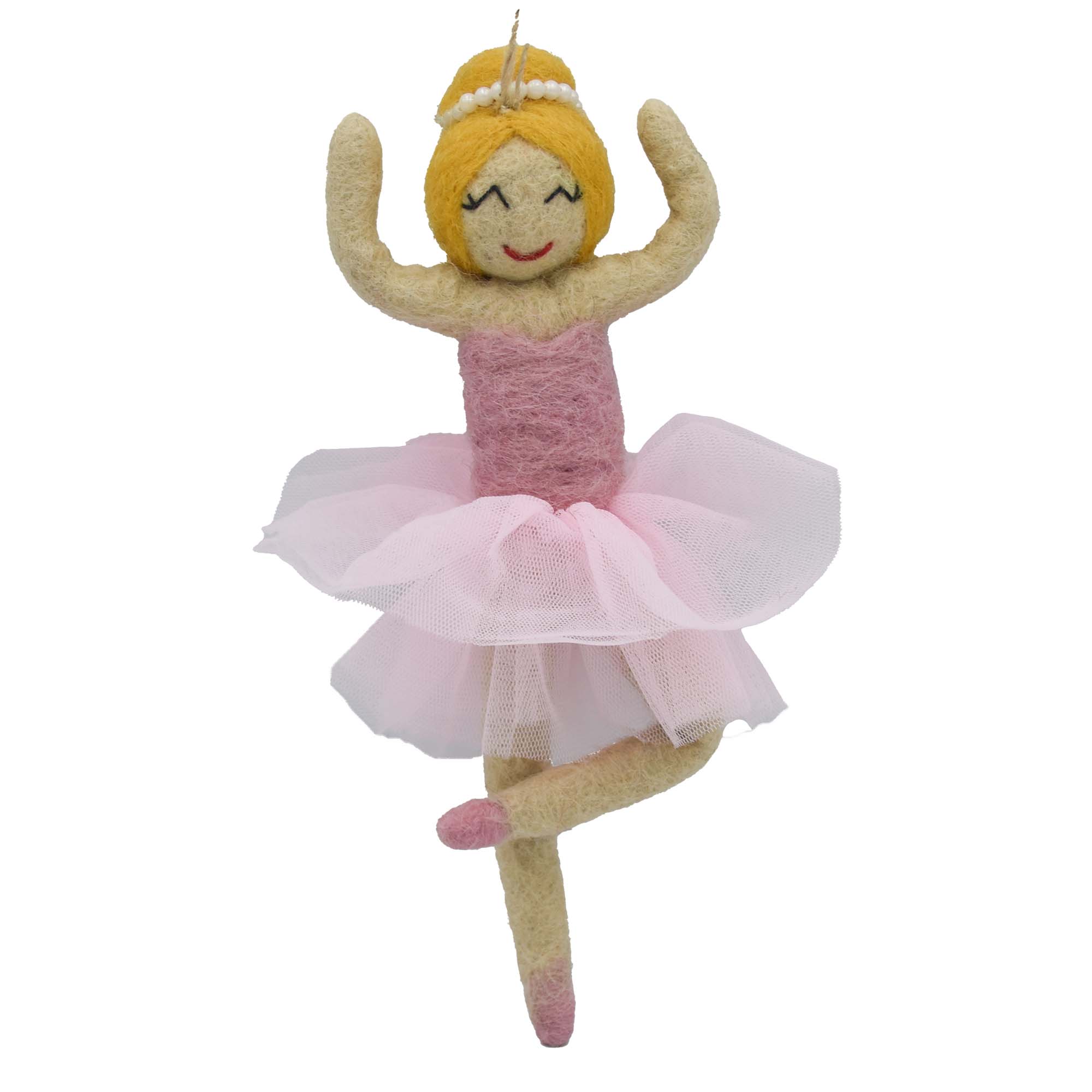 Ballerina Felt Ornament - Blonde
