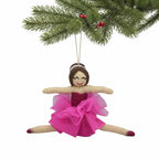 Ballerina Felt Ornament - Brunette