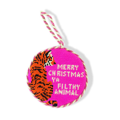 Filthy Animal Needlepoint Ornament