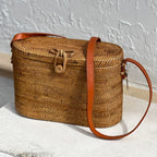 Ata Vine Cross Body Tote Bag with Flat Top