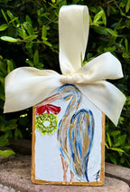 Heron Hand Painted Ornament 