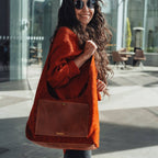 Elevated Hobo in Copper Suede