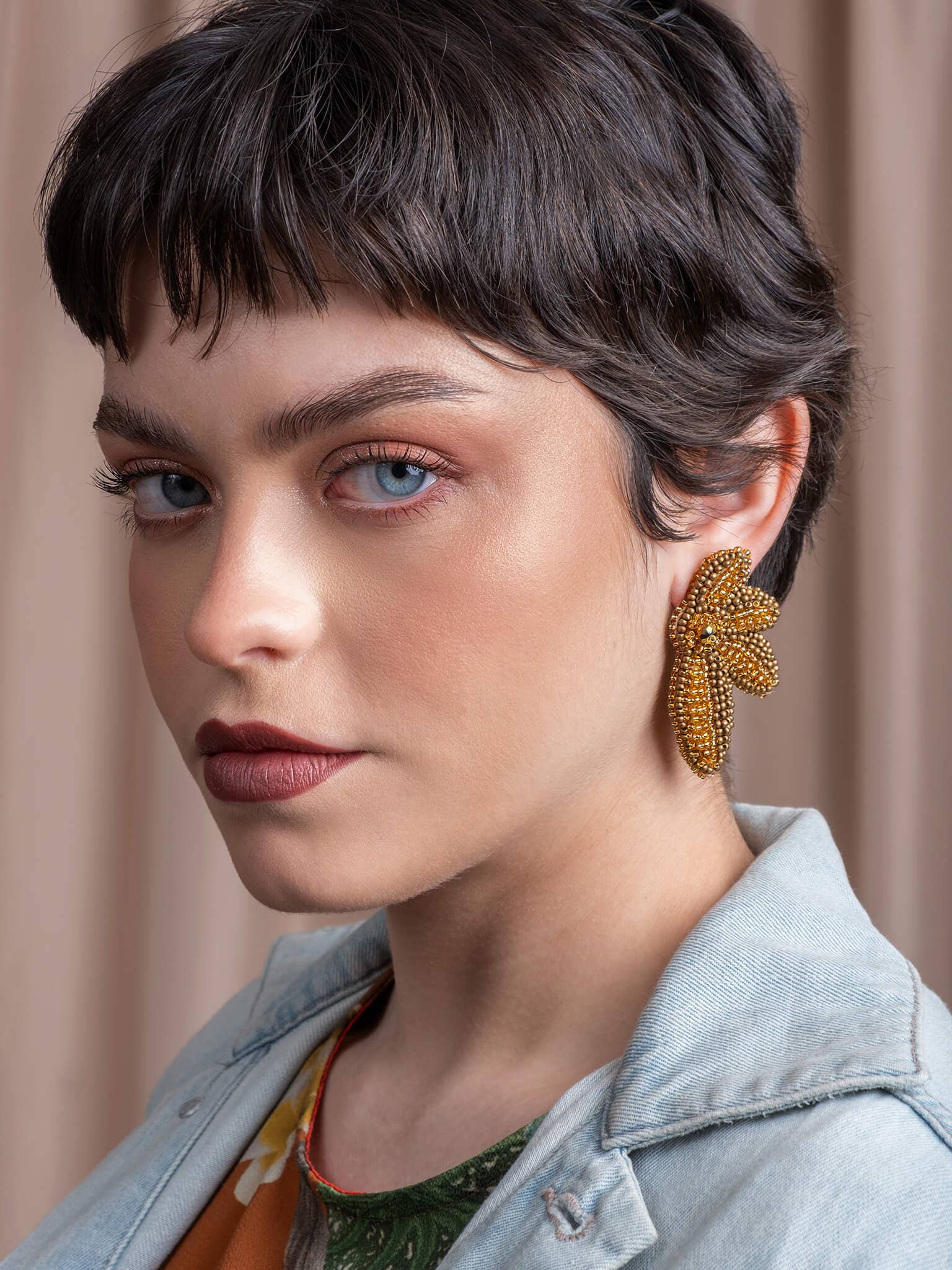Beaded Handwoven Petalia Earrings