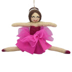 Ballerina Felt Ornament - Brunette
