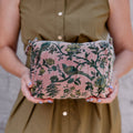 Blush Garden Velvet Cosmetic Pouch