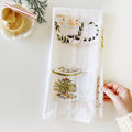 Christmas mugs tea towel