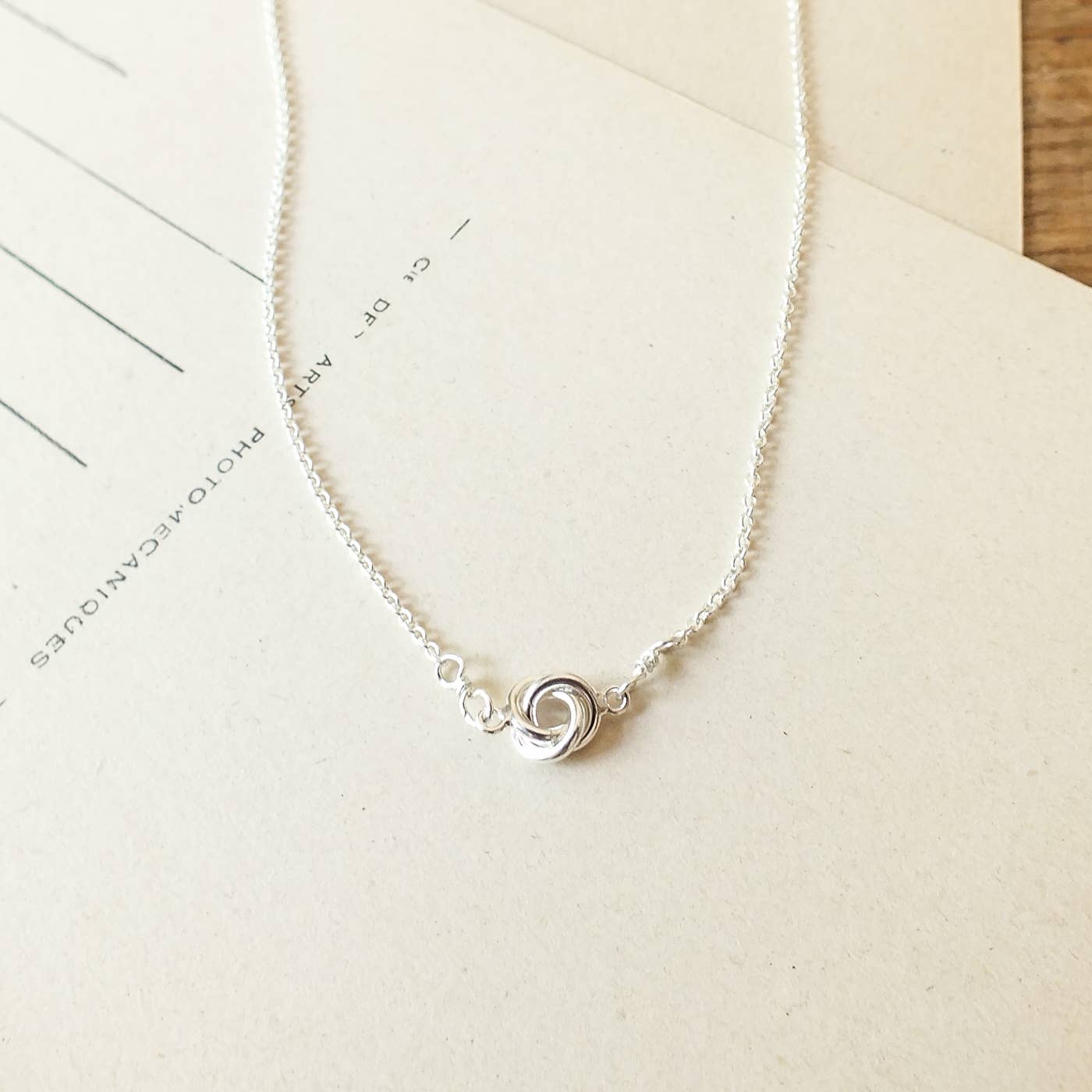 Love Knot Necklace: Sterling Silver