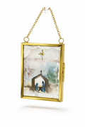 Watercolor Nativity Christmas Ornament