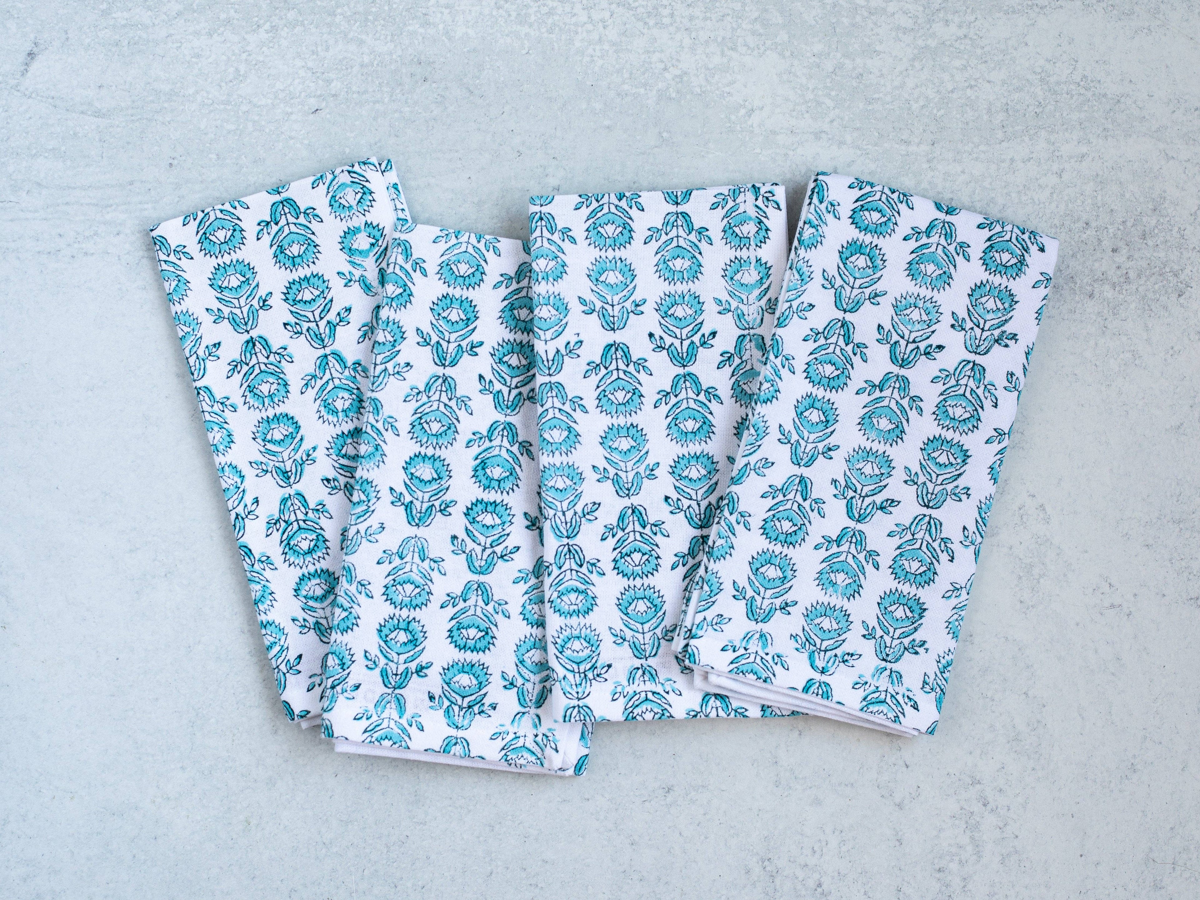 Midnight & Saltwater Protea Dinner Napkins