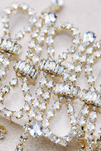 Diamond Drop Statement Earrings