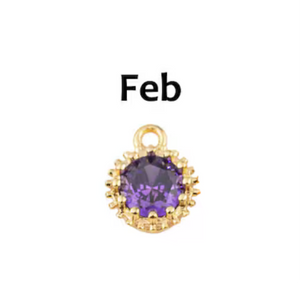 Round Birthstone Charm Collection