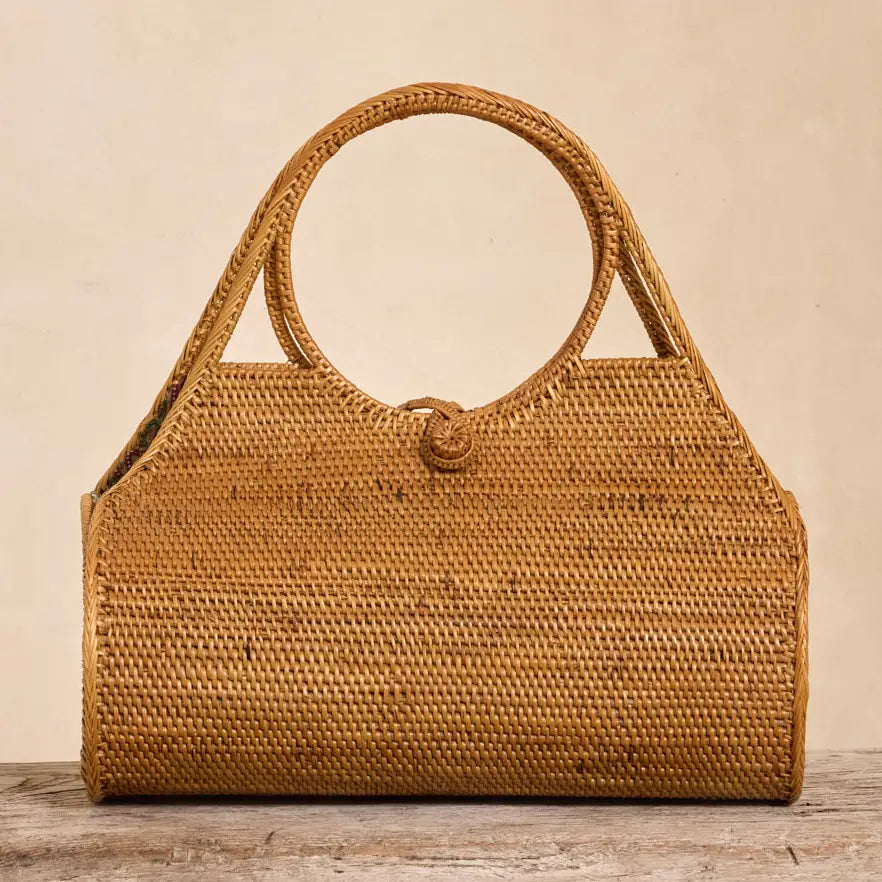 Ata Vine Handwoven Roll Handbag