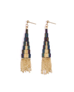 Beaded Handwoven Skylark Earrings