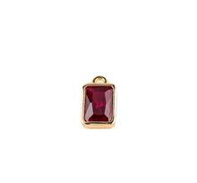 Rectangle Birthstone Charms