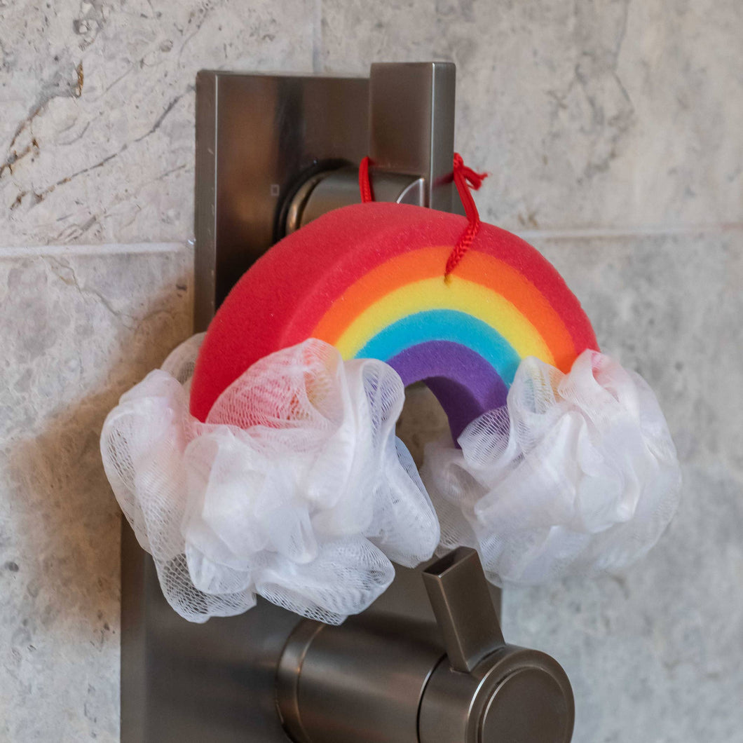 Rainbow Bath Pouf & Sponge