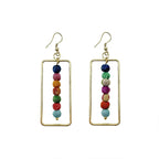 Framed Kantha Earrings