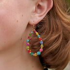 Tapered Teardrop Kantha Hoops