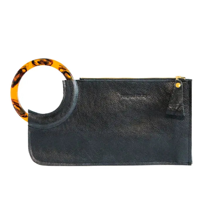 The Adele Leather Wristlet Handbag