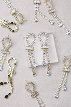 Diamond Drop Statement Earrings