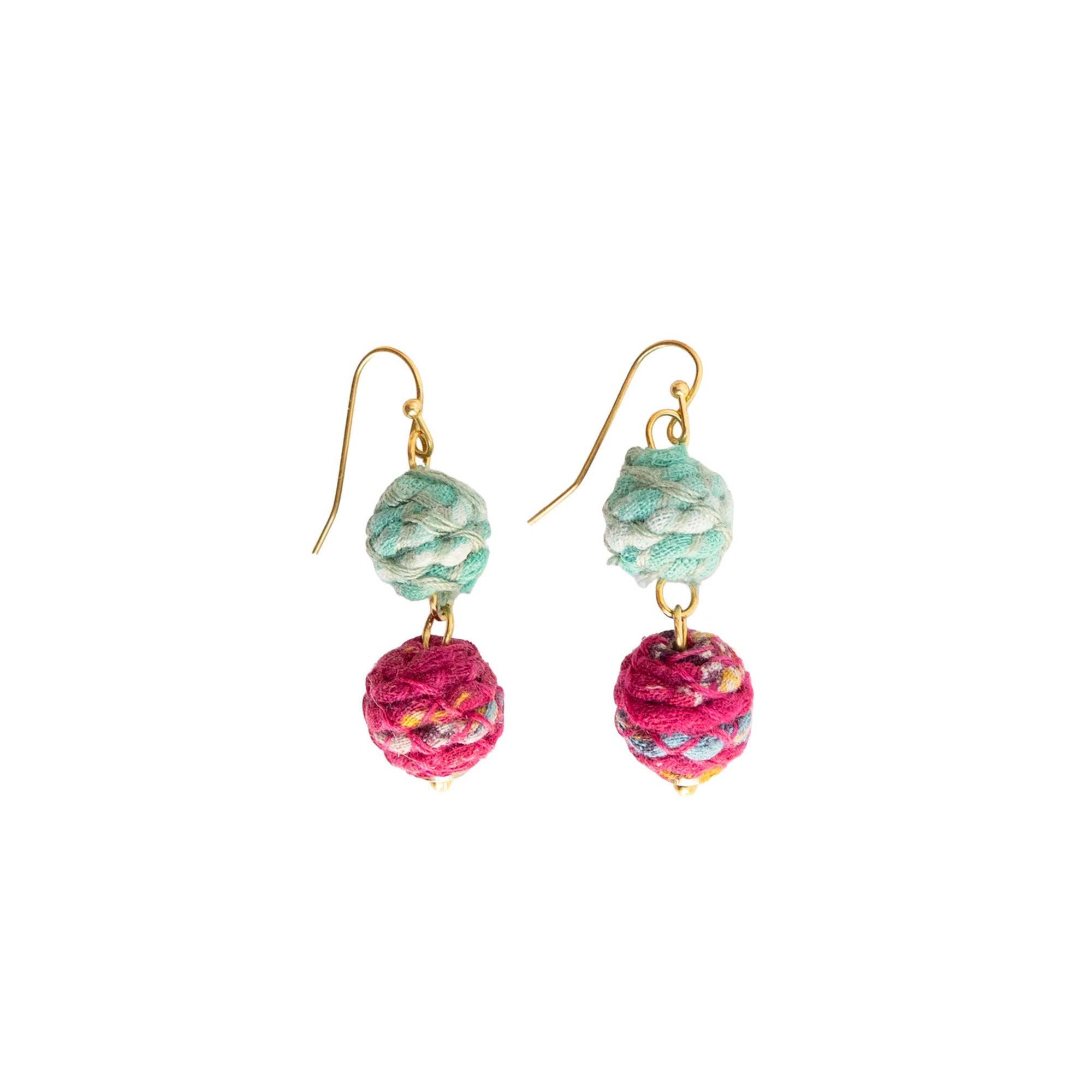 Threaded Kantha Drop Earrings | Bloom