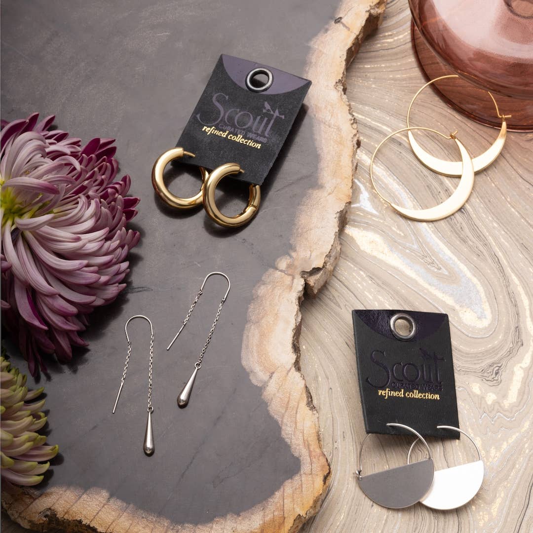 Silver Teardrop Threader