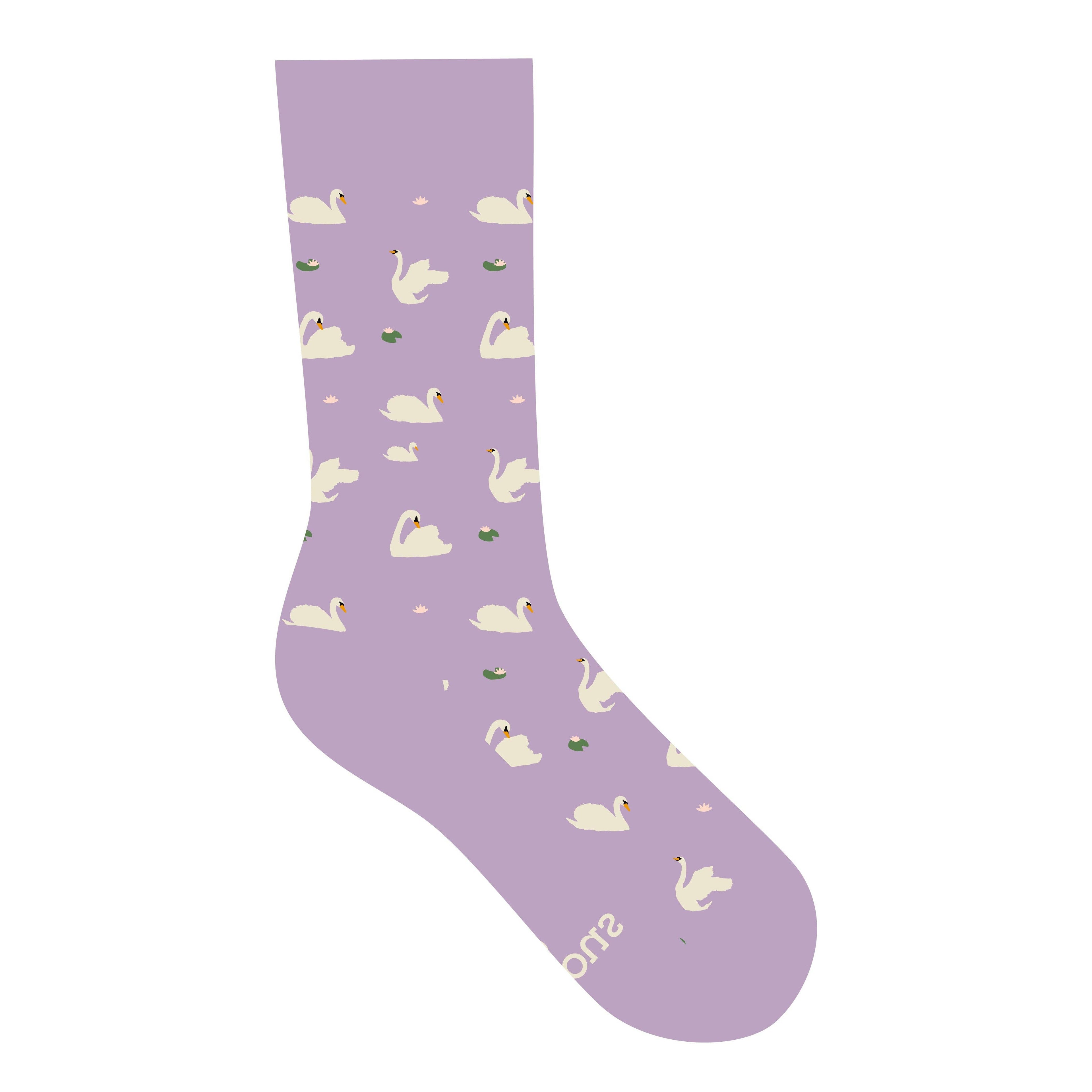 Socks for Women's Equality (Purple Swans)