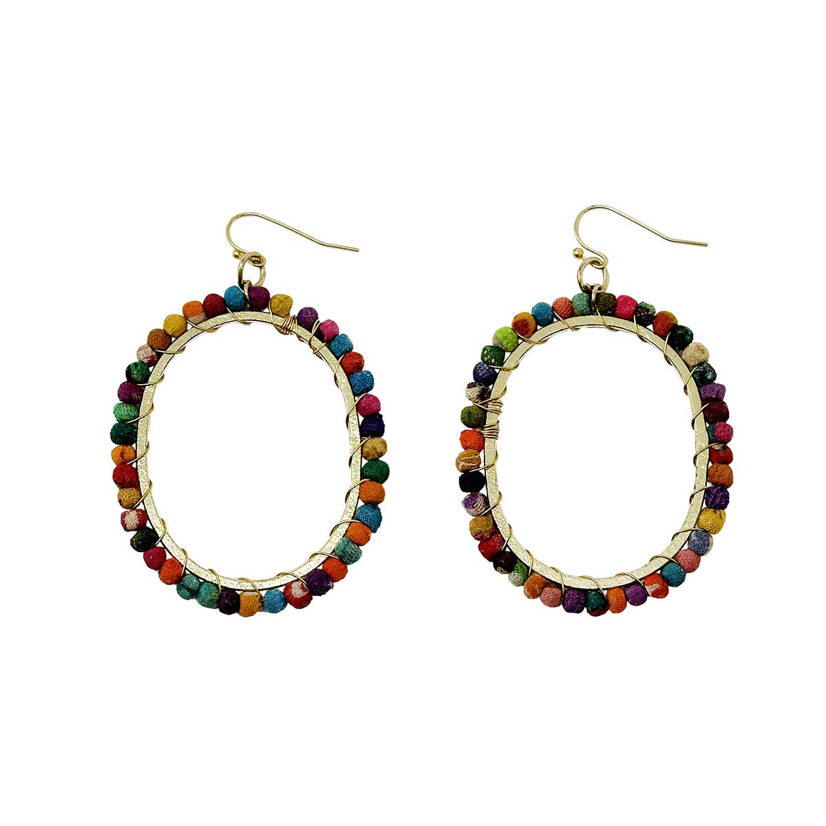 Loop Kantha Milieu Earrings