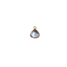 Gold framed Pear shaped charm