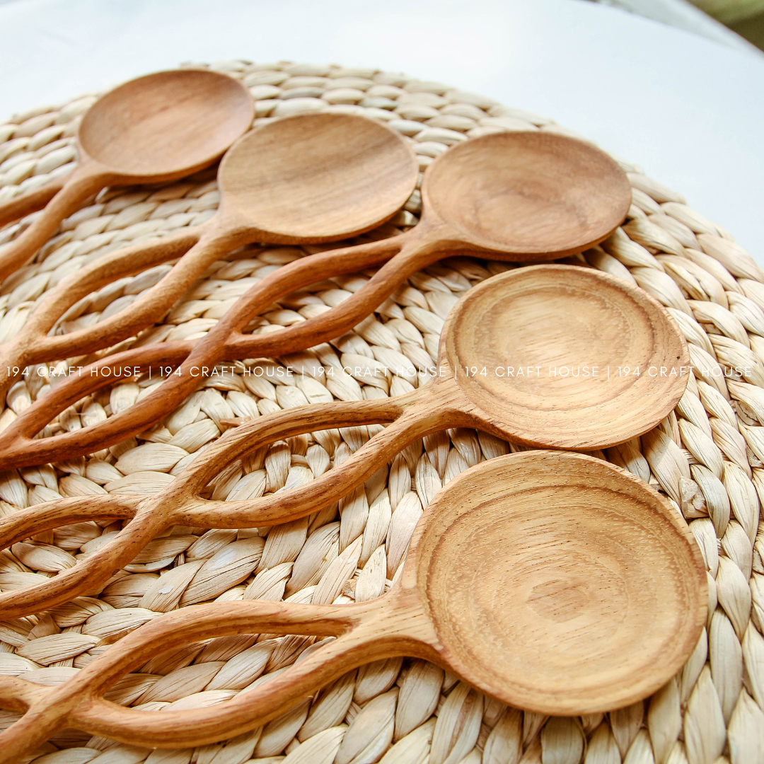 Twisted Handle Wooden Spoon