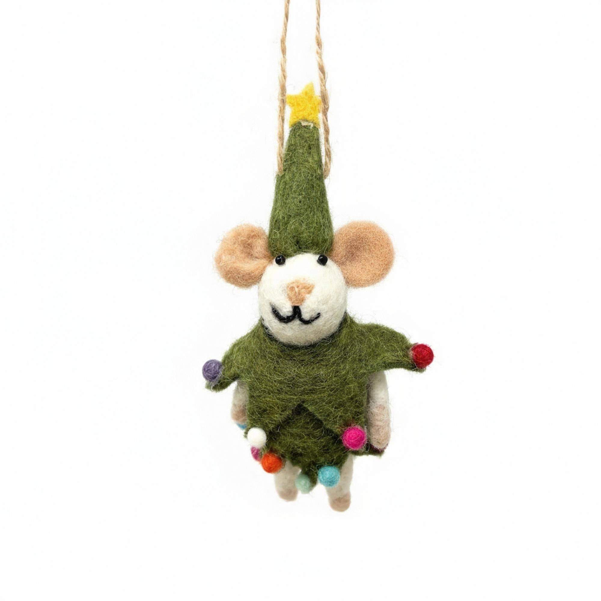Christmas Mouse Felt Ornament