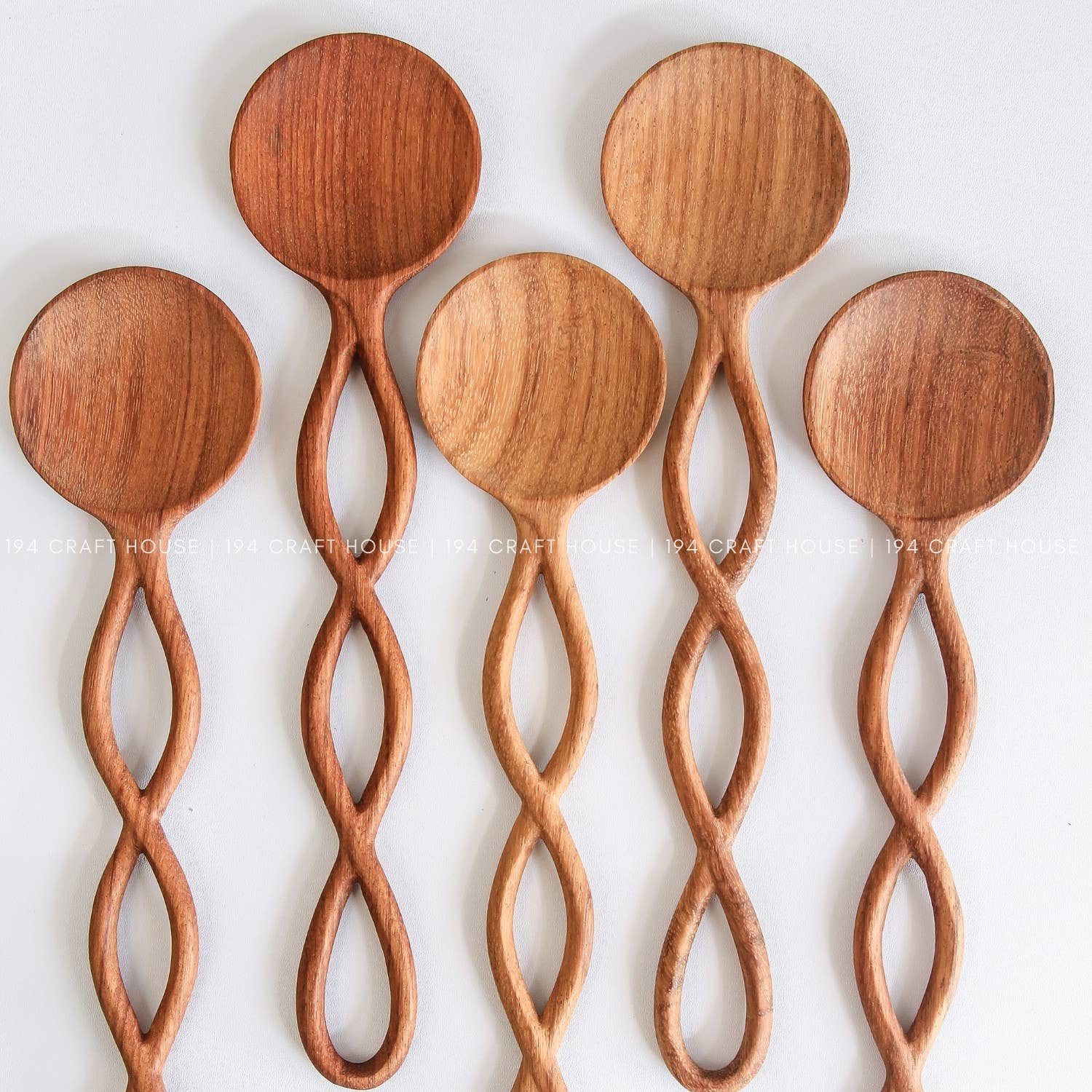Twisted Handle Wooden Spoon