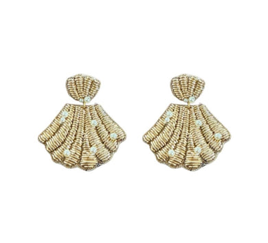 Seashell Earrings in Gold