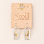 Good Karma Miyuki Frame Earring - Ivory/Silver