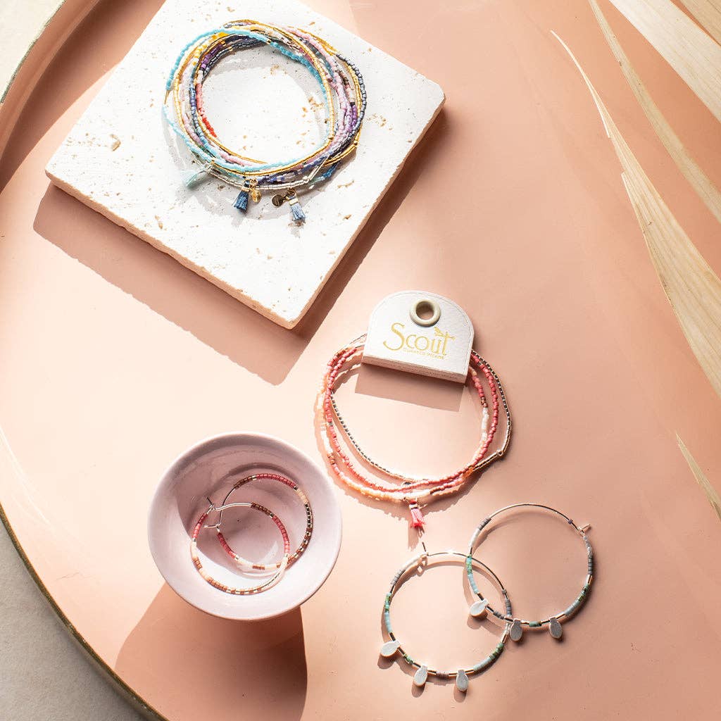 Dark Multi & Gold Chromacolor Miyuki Bracelet Trio