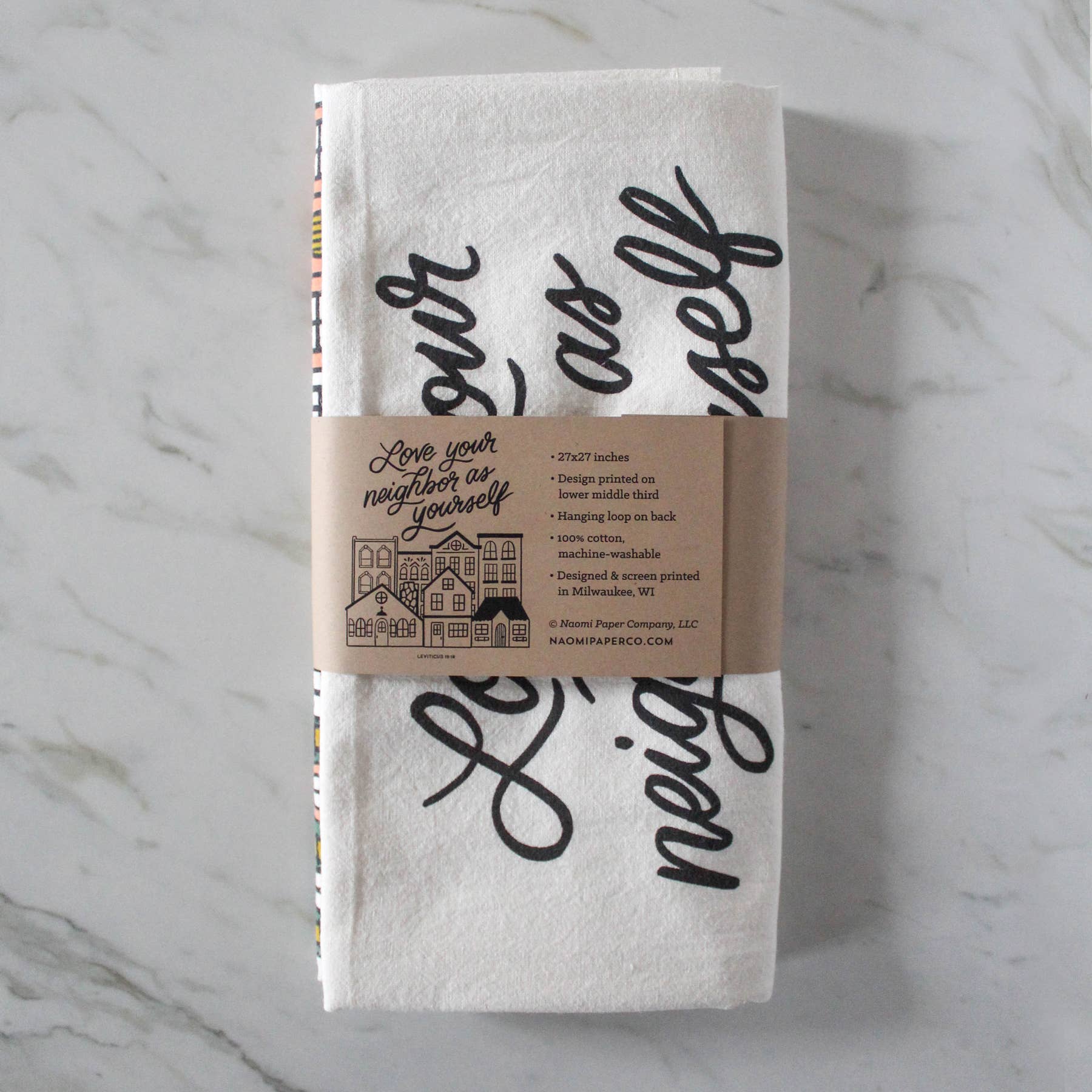 Love Your Neighbor Tea Towel
