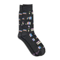Give Books Socks - Gray Bookshelves
