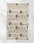 Flower Tiles Tea Towel