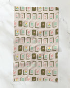 Flower Tiles Tea Towel