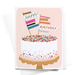 Birthday Sprinkle Cake Greeting Card