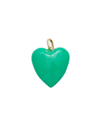 Puffy Enamel Heart Charm