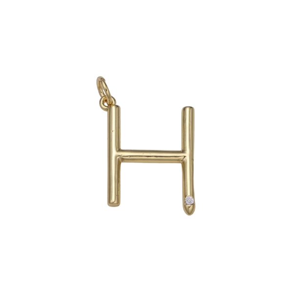 Large Letter with Diamond Accent