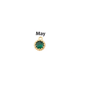 Round Birthstone Charms