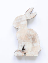 White Wash Wooden Bunny