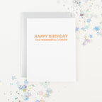 Wonderful Human Birthday Letterpress Birthday Card